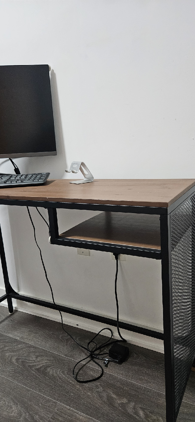 Desk with Metal Frame & Wood Top - photo 2