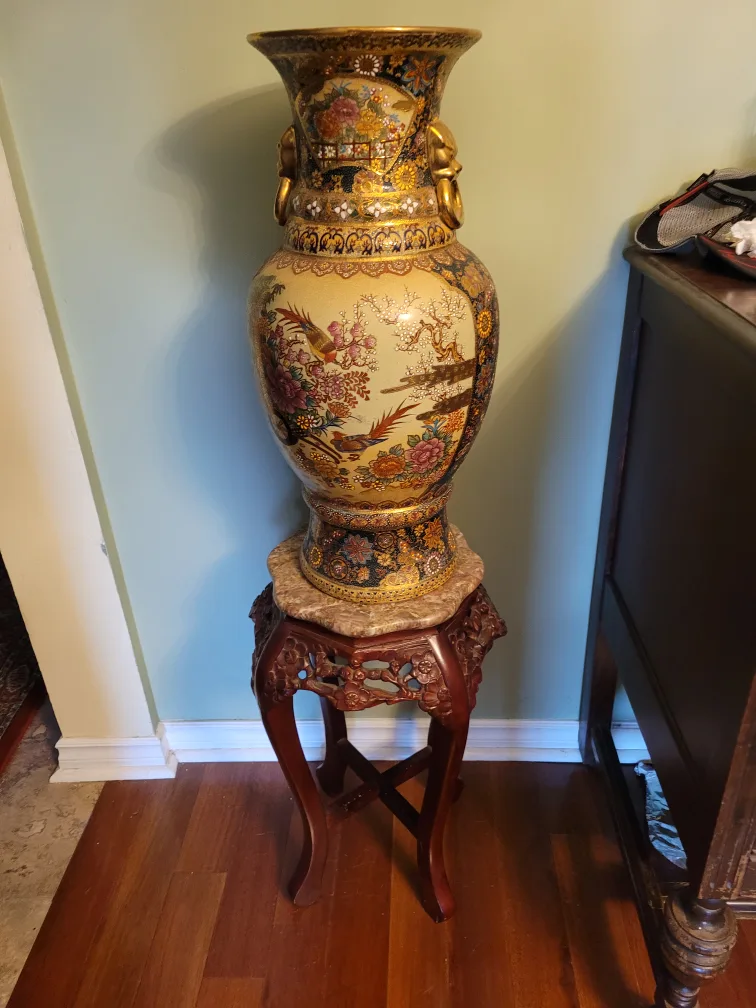 Antique Carved Wood & Marble Furniture Set image indicator(4)