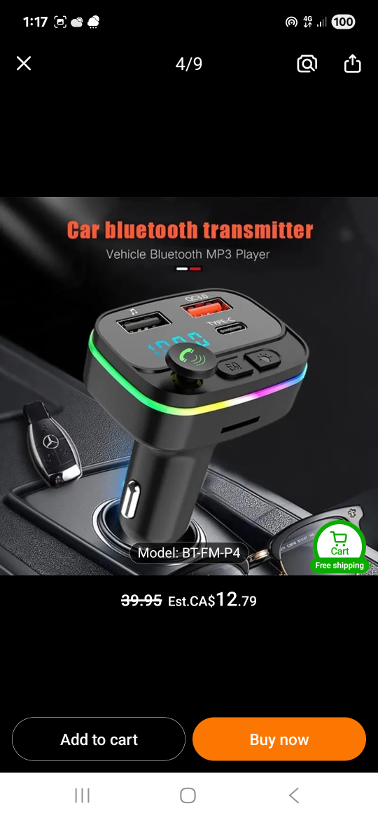 Car Bluetooth FM Transmitter - photo 2