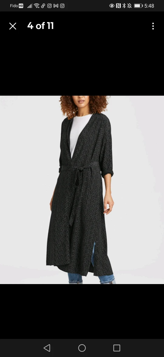 Eileen Fisher medium morse code cardigan