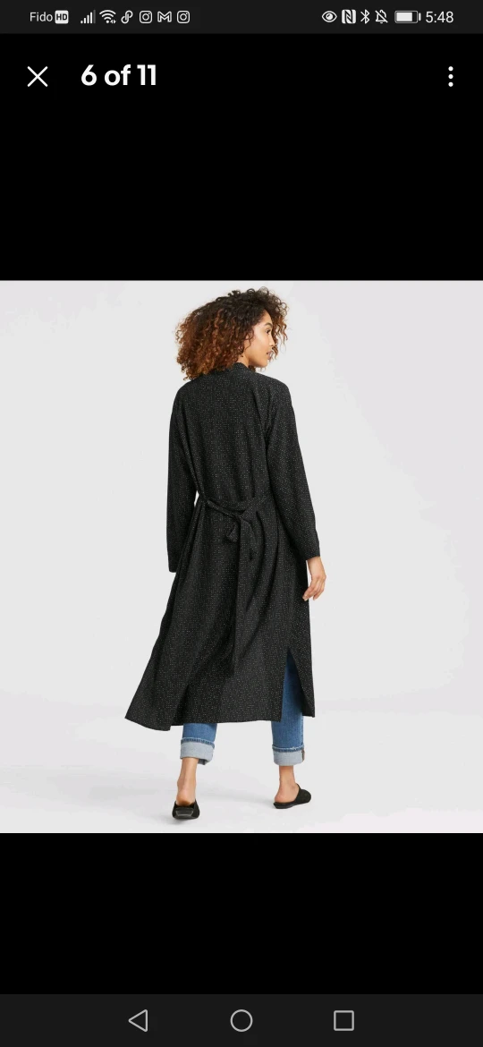 Eileen Fisher medium morse code cardigan - photo 2