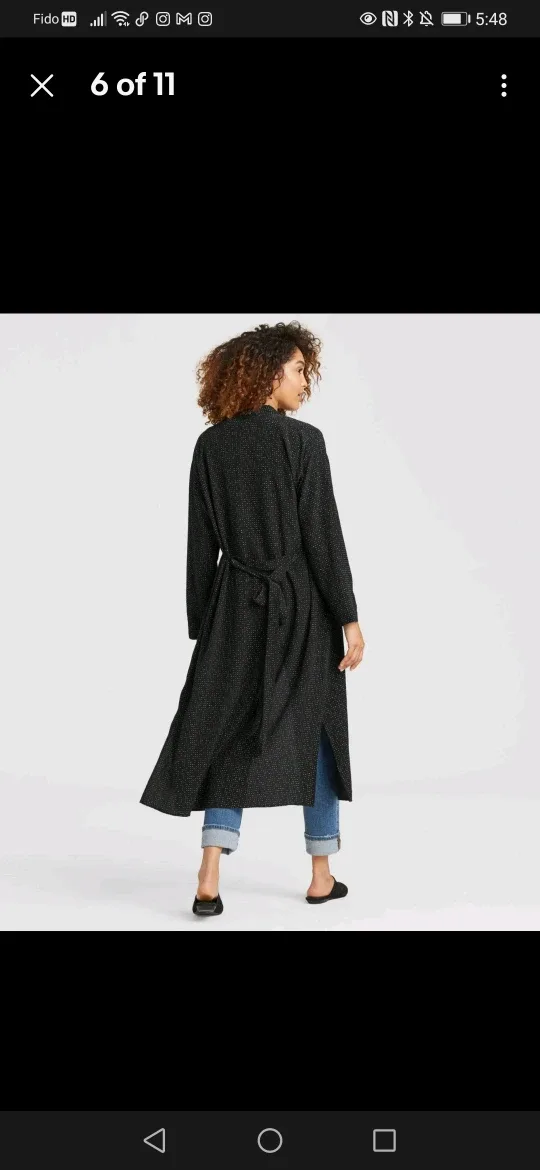 Eileen Fisher medium morse code cardigan image indicator(2)