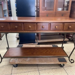 Wood Console Table with Drawers