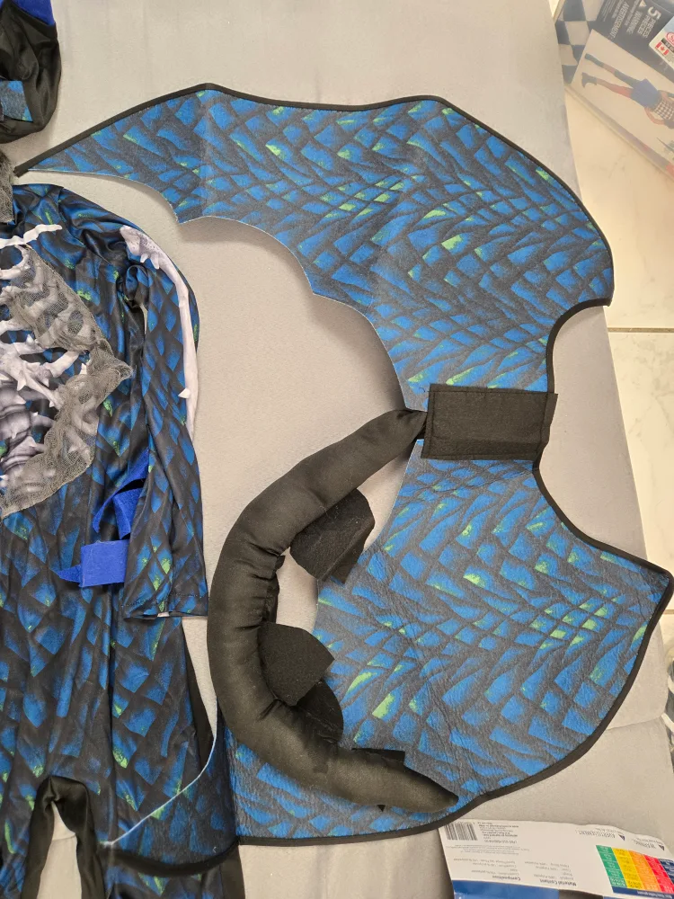 Kids halloween costume skeleton dragon one size image indicator(4)