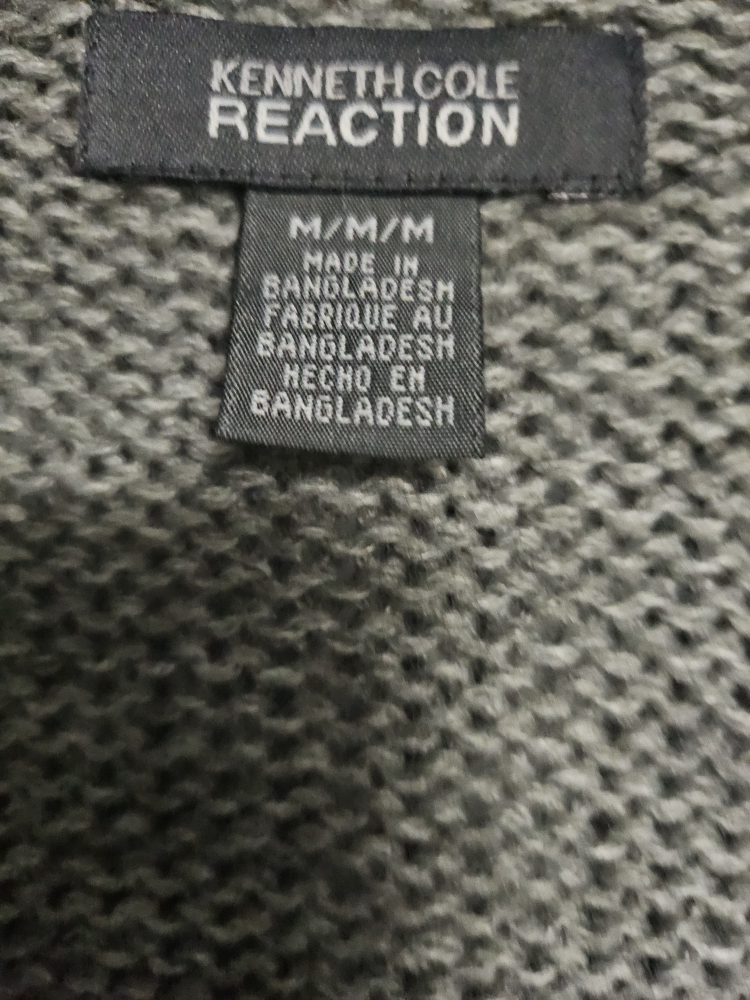 Kenneth Cole Reaction Gray Cardigan - Size M - photo 4