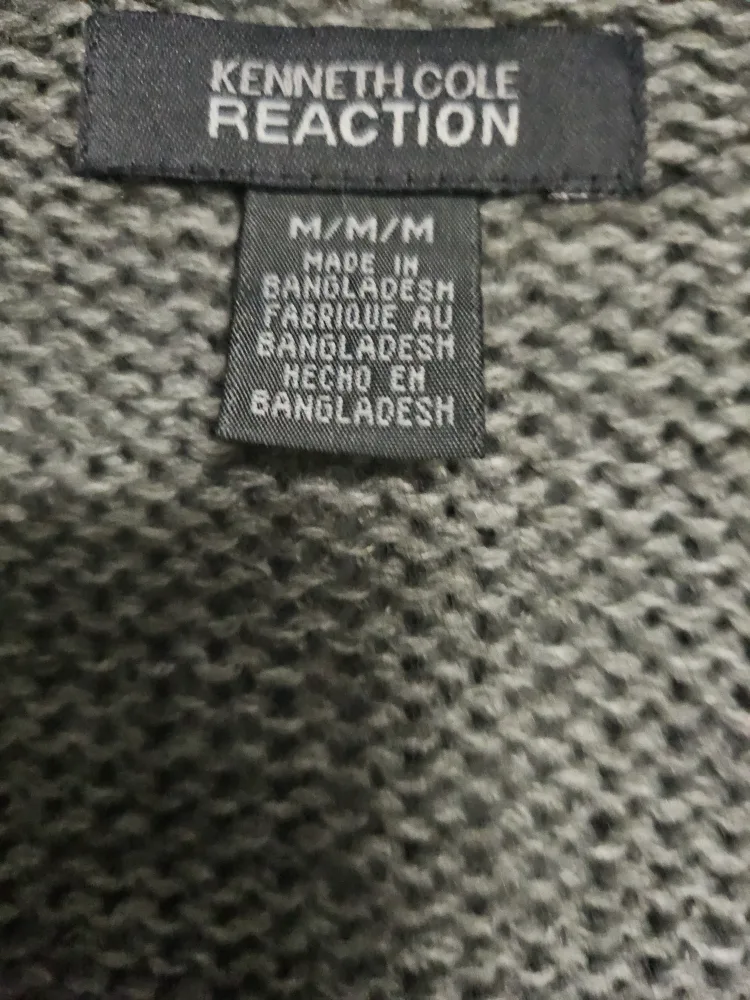 Kenneth Cole Reaction Gray Cardigan - Size M image indicator(4)