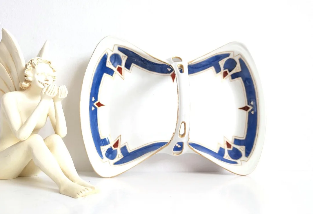 RARE Art Deco Limoges Porcelain Basket ~ Made in France image indicator(6)