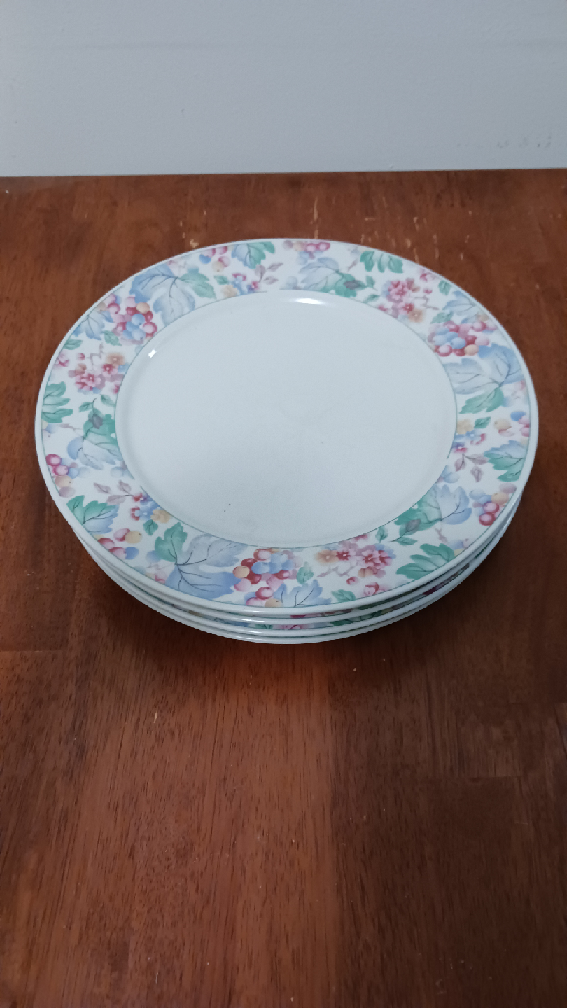Floral Patterned Dinner Plates (Set of 4)