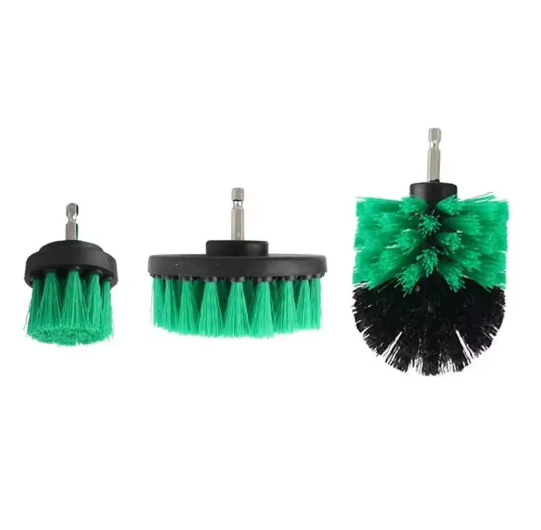 Drill Brush Attachment Set - Green/Black image indicator(2)