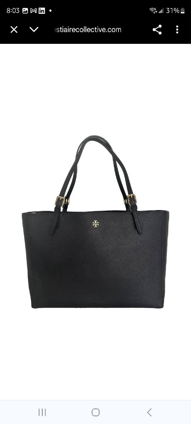 Tory Burch Black Leather Tote Bag - photo 2