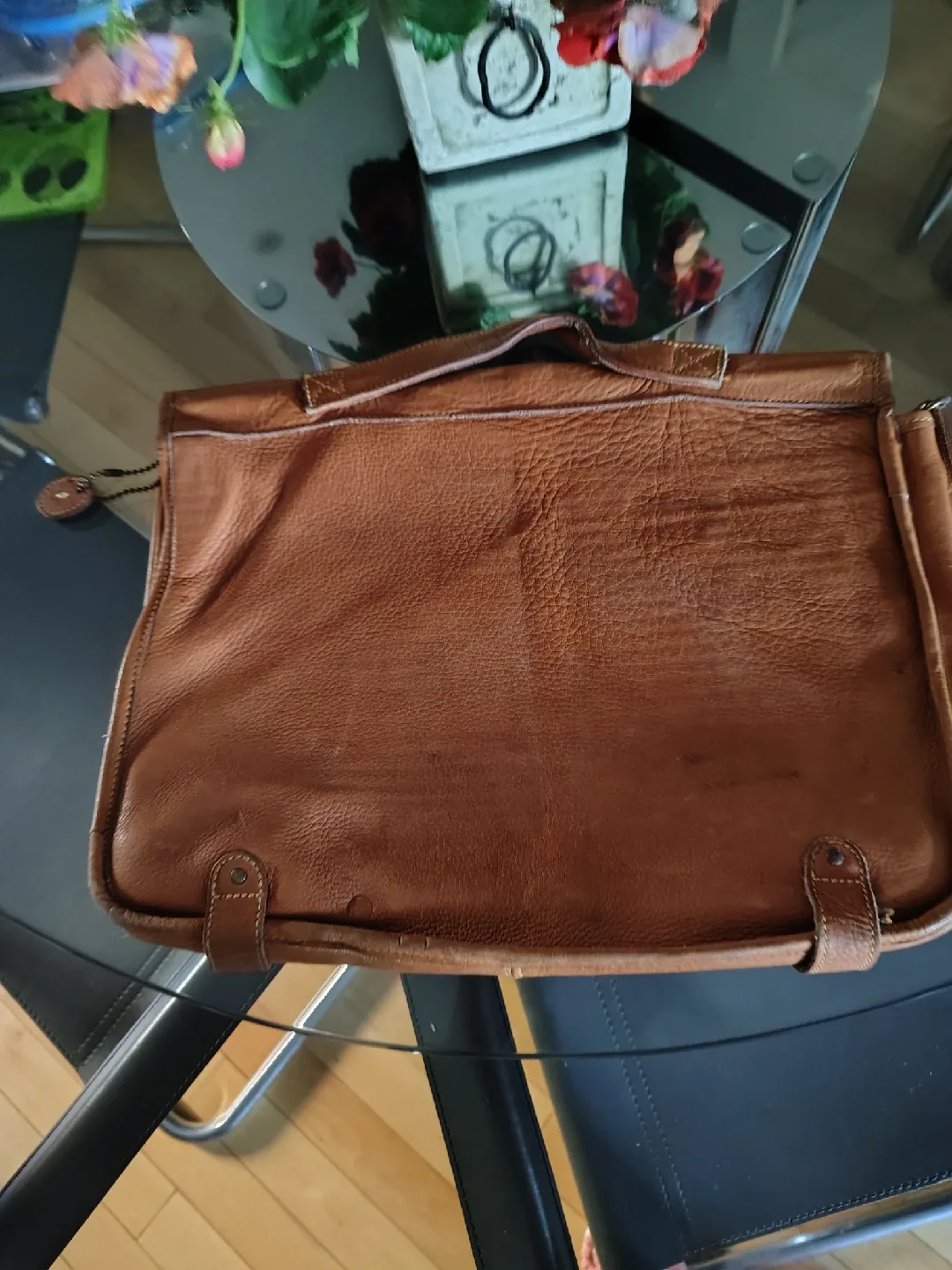 Vintage Roots Genuine Leather Briefcase / Satchel  1980s Classic image indicator(2)