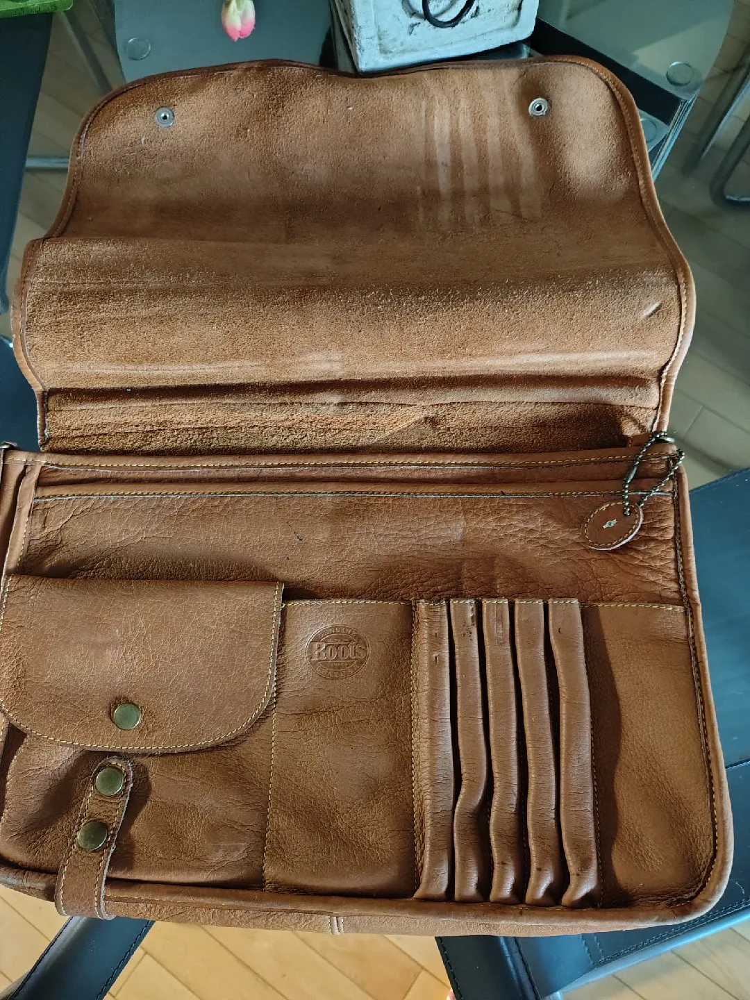 Vintage Roots Genuine Leather Briefcase / Satchel  1980s Classic image indicator(4)