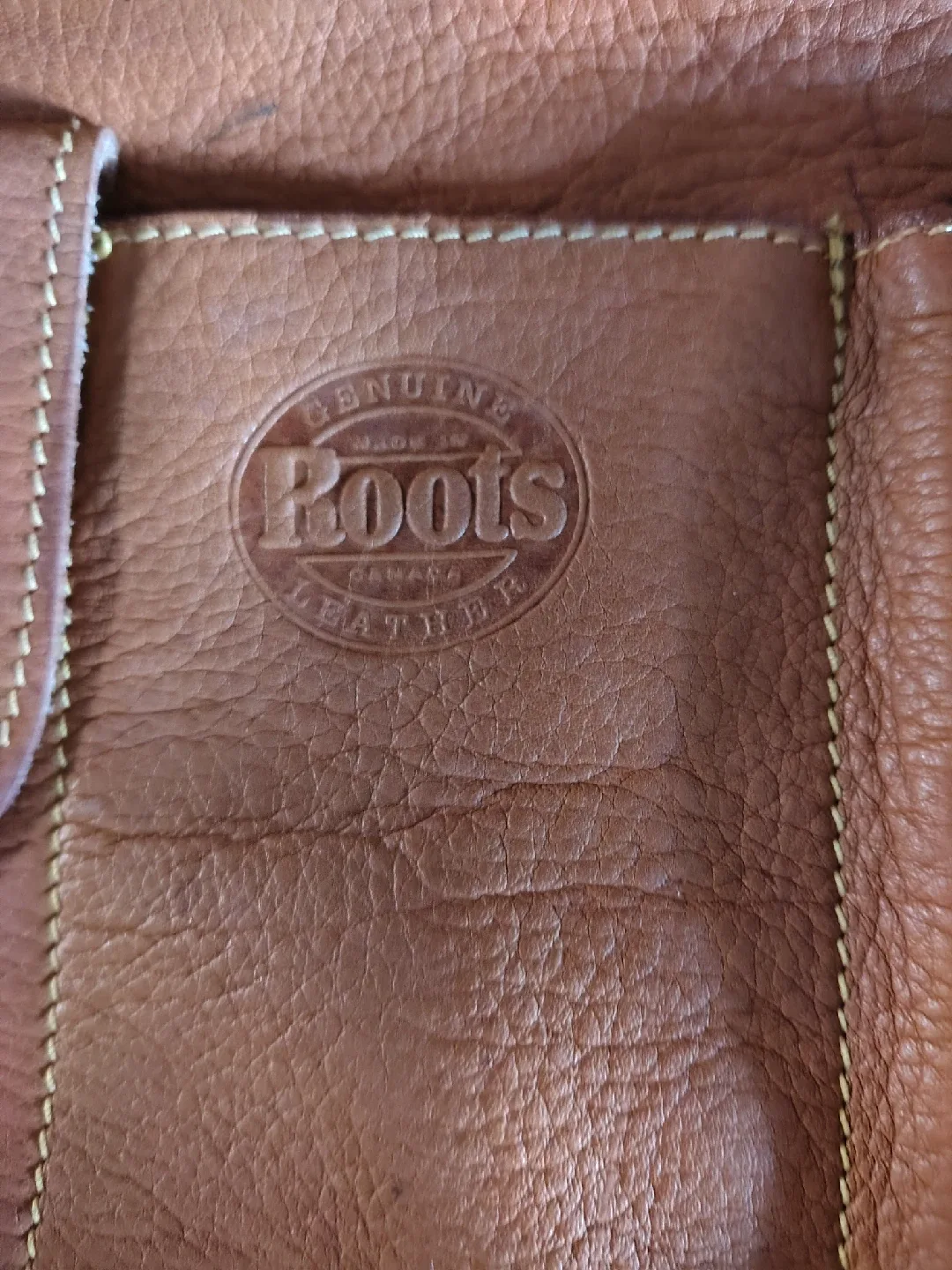 Vintage Roots Genuine Leather Briefcase / Satchel  1980s Classic image indicator(5)