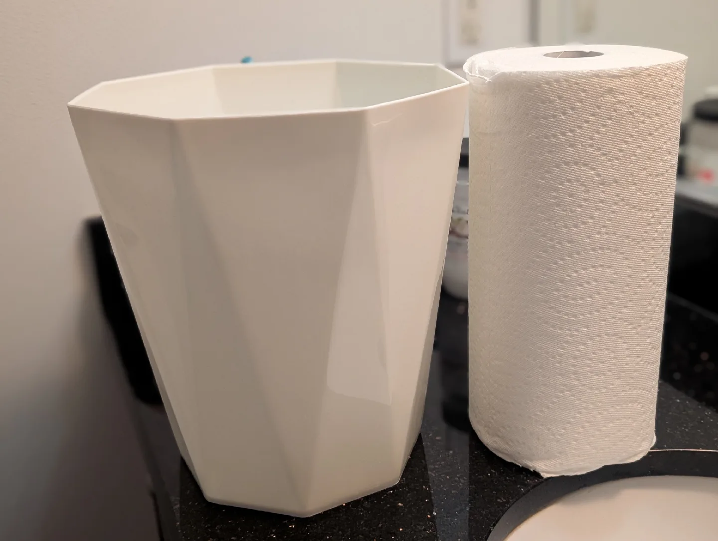 White Geometric Waste Basket thumbnail
