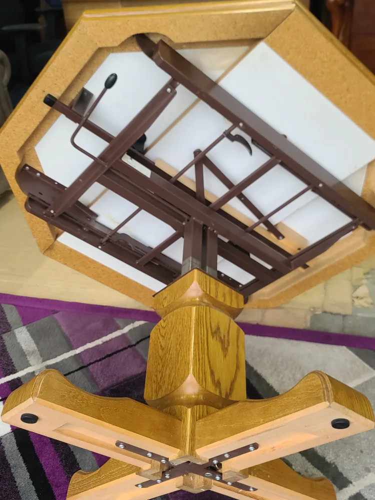 Executive Octagon Oak & Tile Top Coffee Table image indicator(4)