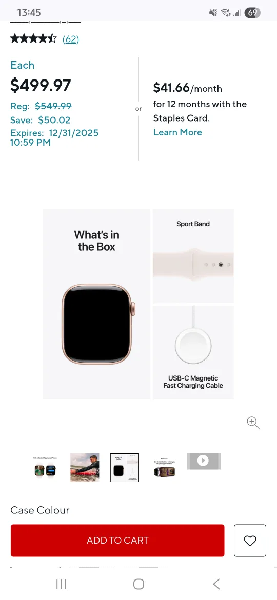 Apple Watch Rose Gold - 42 mm sports band image indicator(8)