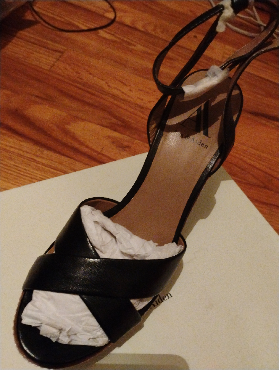 Ava & Aiden Black Wedge Sandals - New in Box! - photo 4