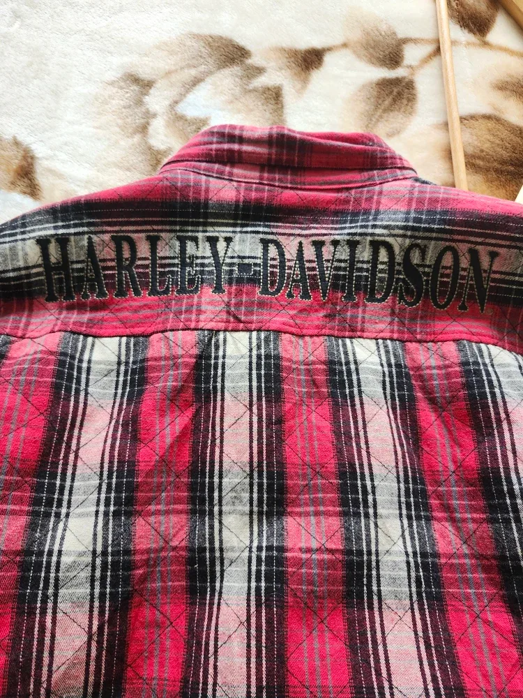Harley-Davidson Plaid Quilted Shirt Jacket - Size L image indicator(7)