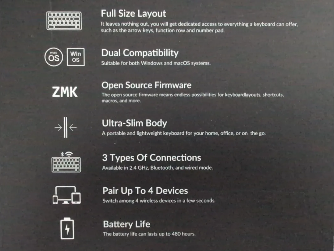 Keychron B6 Pro Full Size Wireless Keyboard - White 🥕 image indicator(4)