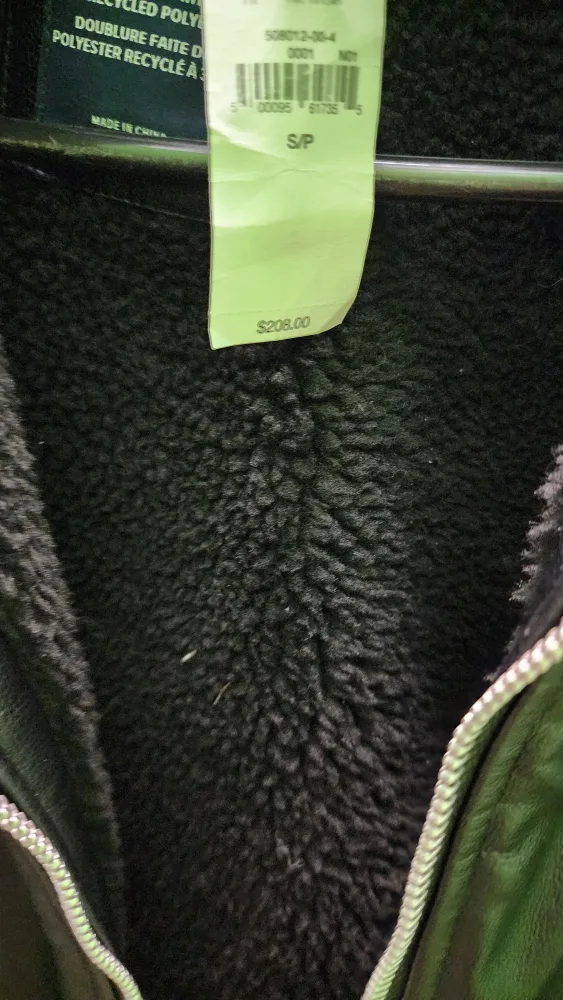 GAP Black Faux Leather Sherpa Jacket - Size SP image indicator(7)