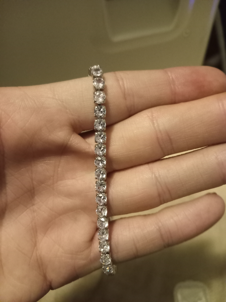 925 Sterling Silver Synthetic Zirconia Tennis Bracelet