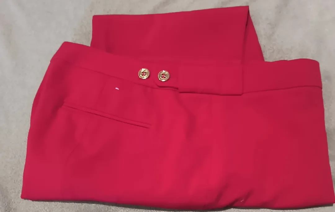 Calvin Klein Red Highline Pants - Size 6P image indicator(7)