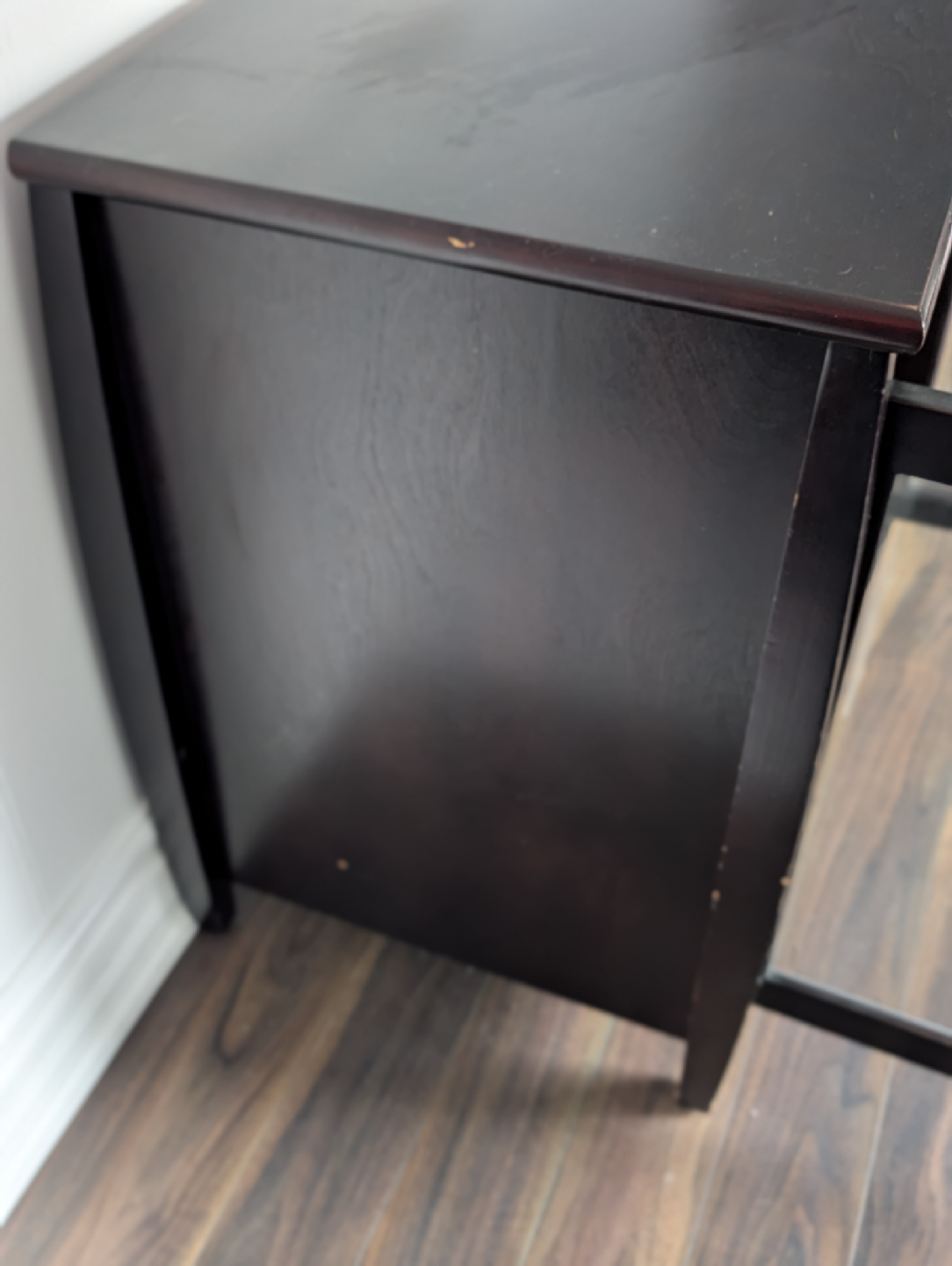 Dark Brown Glass Door TV Cabinet - photo 5