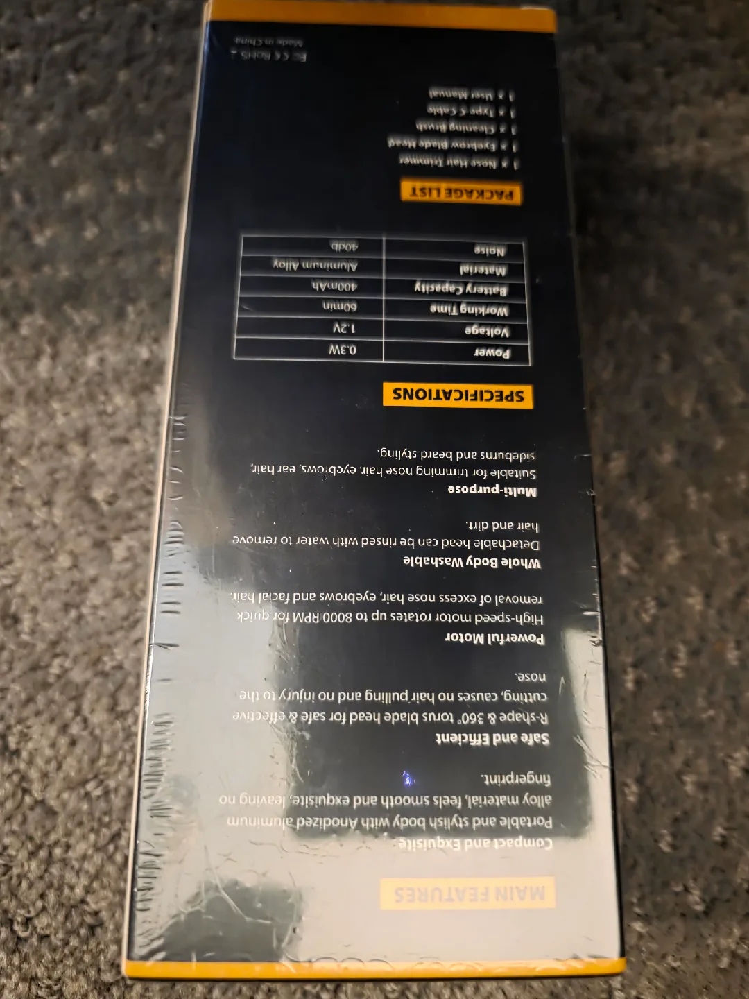 New Tifor Electric Nose Hair Trimmer - Black image indicator(2)