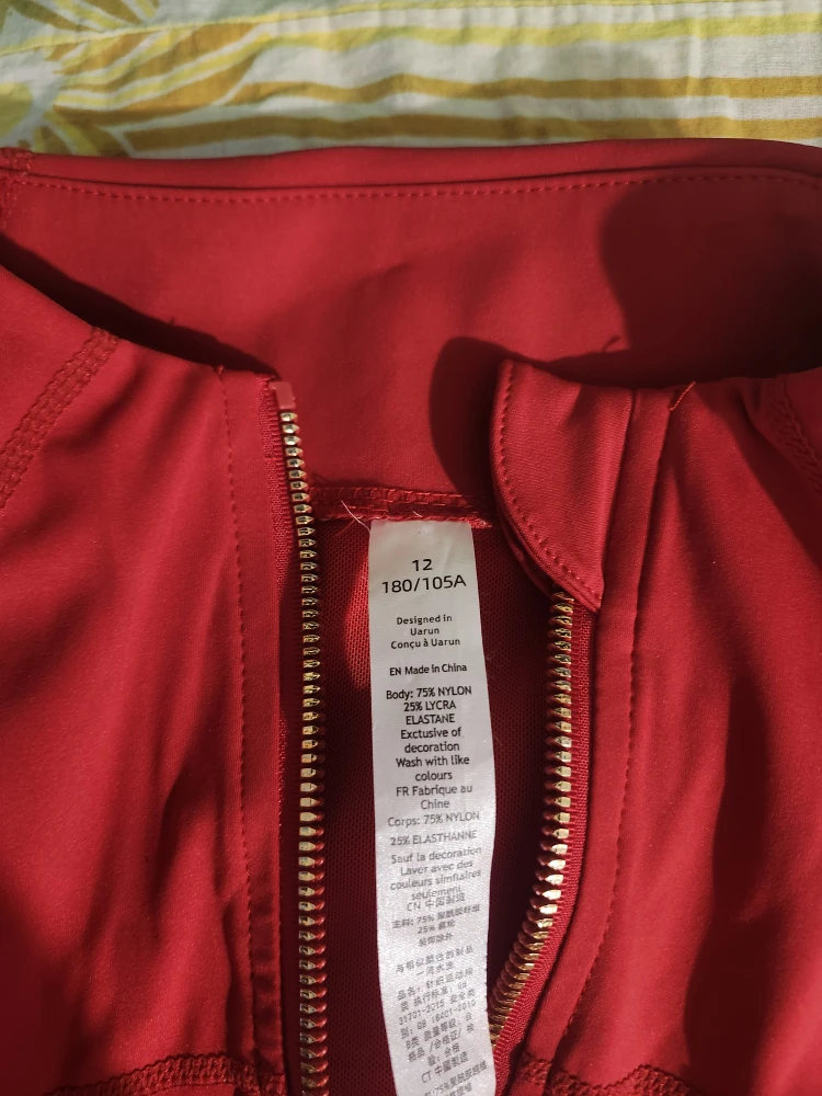 NWT Red Lululemon Define Jacket w/ Gold Accents - photo 4