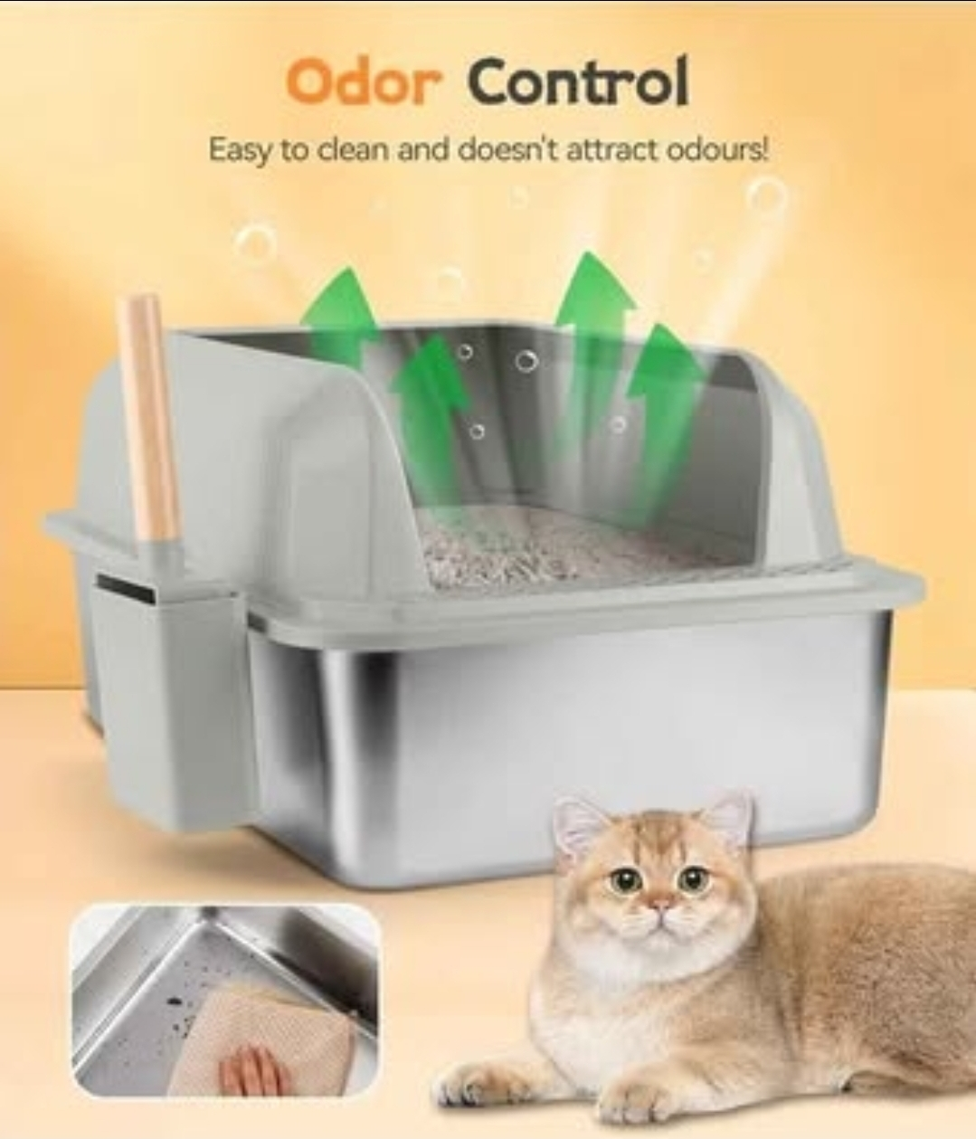 Stainless steel Extra Large 30L Cat Litter Box - photo 5