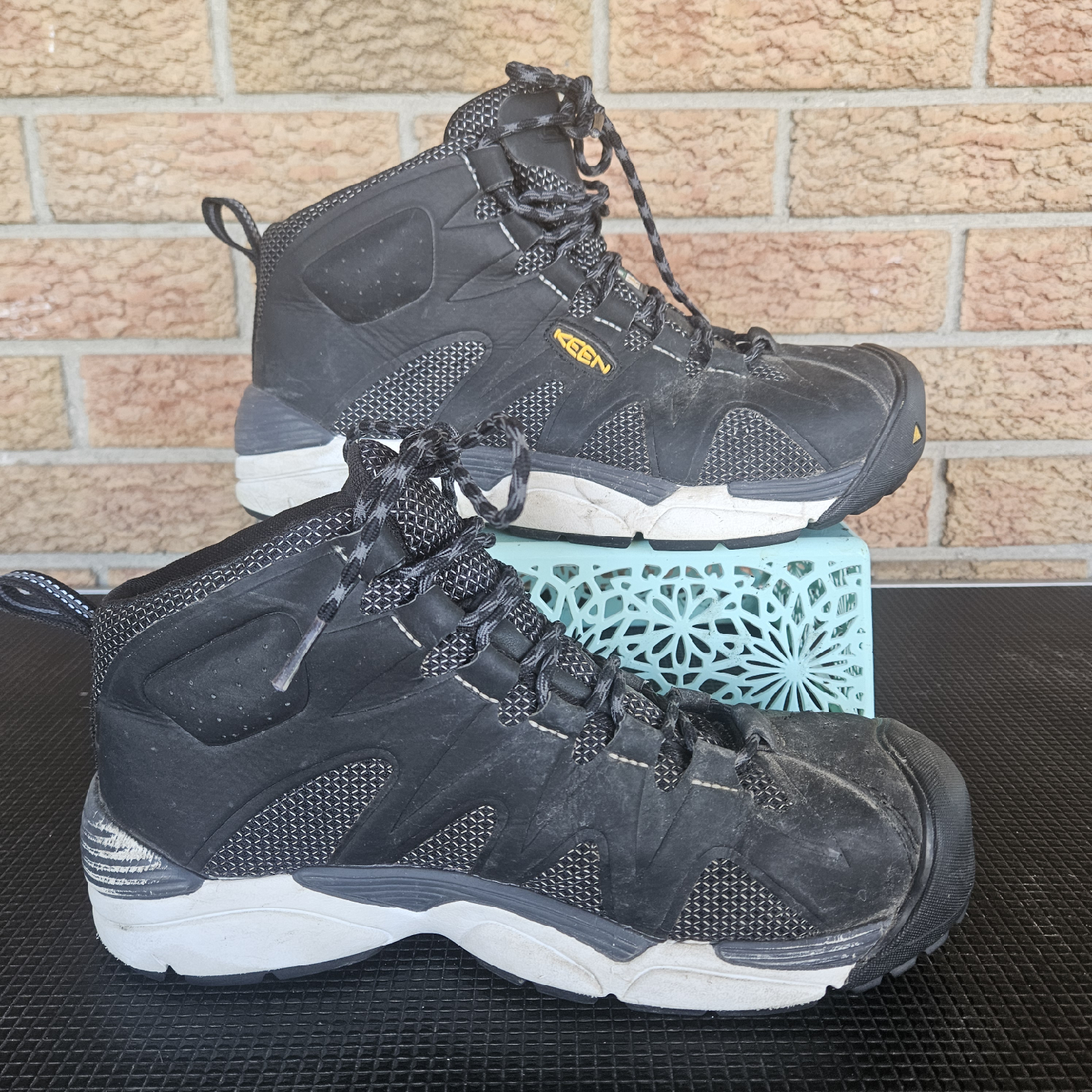 Keen Utility San Antonio Mid Work Boot Black CSA Men Size 8.5 - photo 2