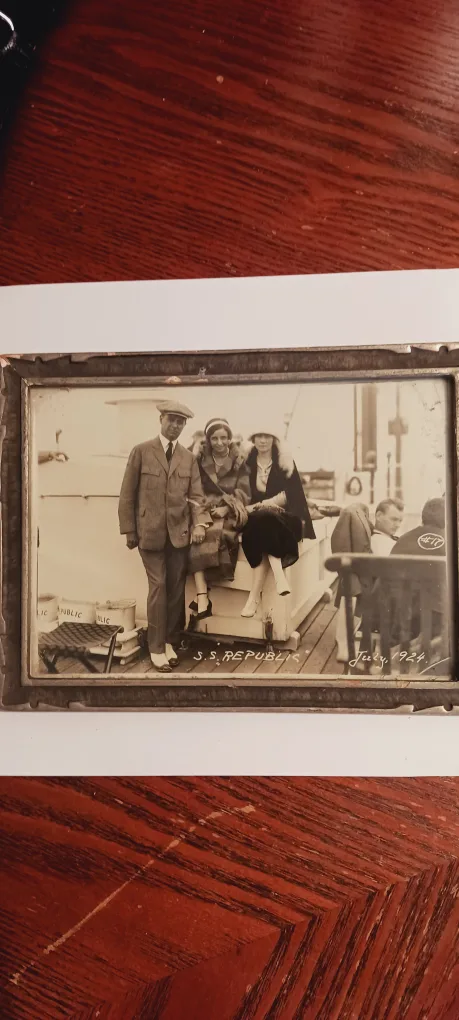 Antique 1924. S.S. REPUBLIC SHIP  Framed Photograph image indicator(4)