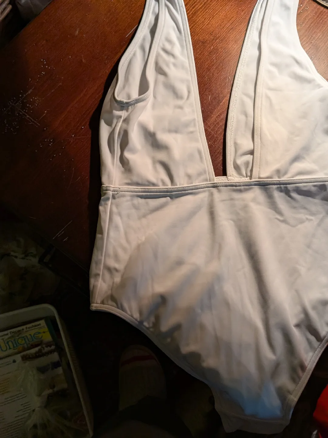 ASOS Swim White One Piece - Size 6 image indicator(2)