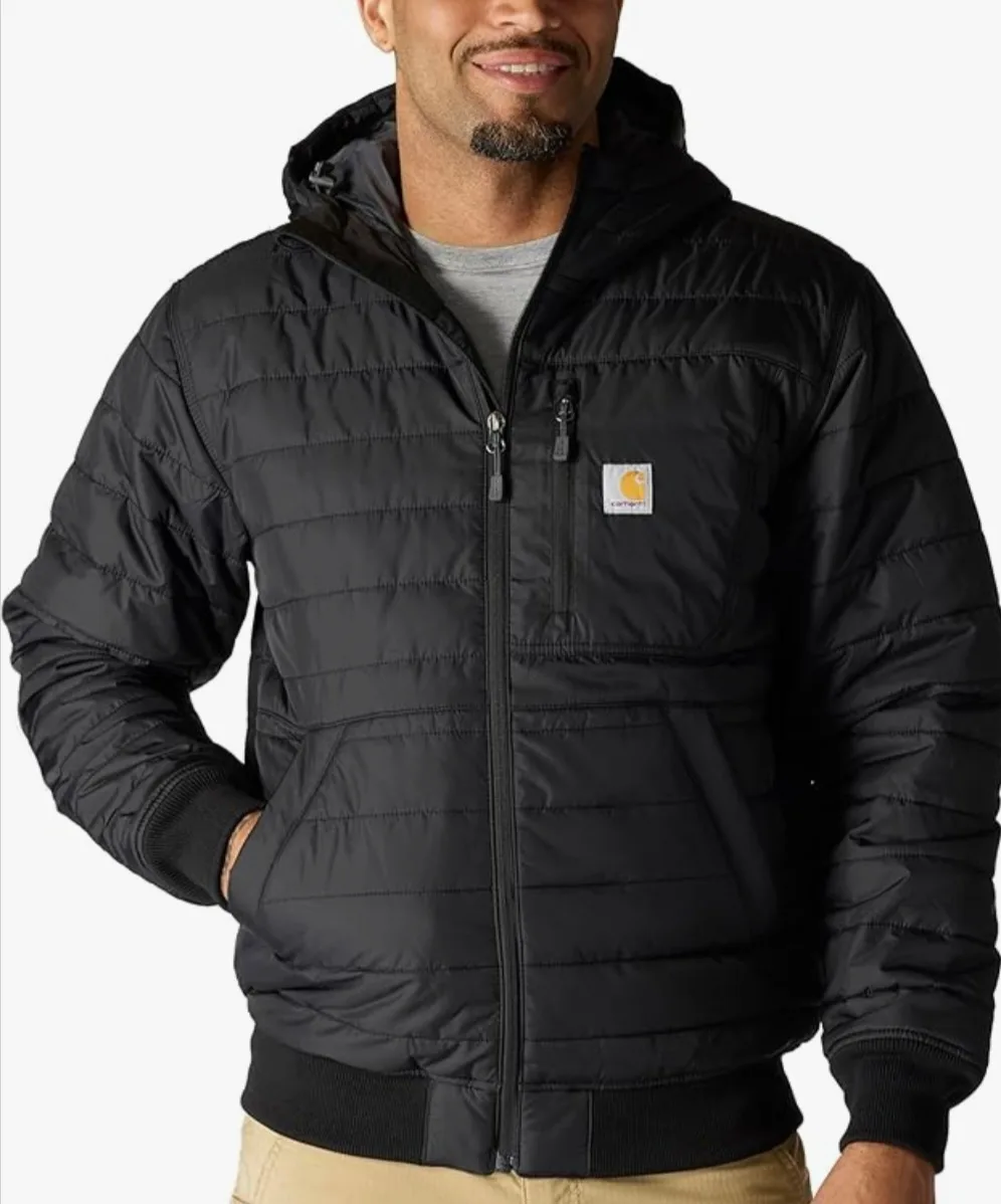 BNWT Carhartt Rain Defender Lightweight Insulated Hooded Jacket thumbnail