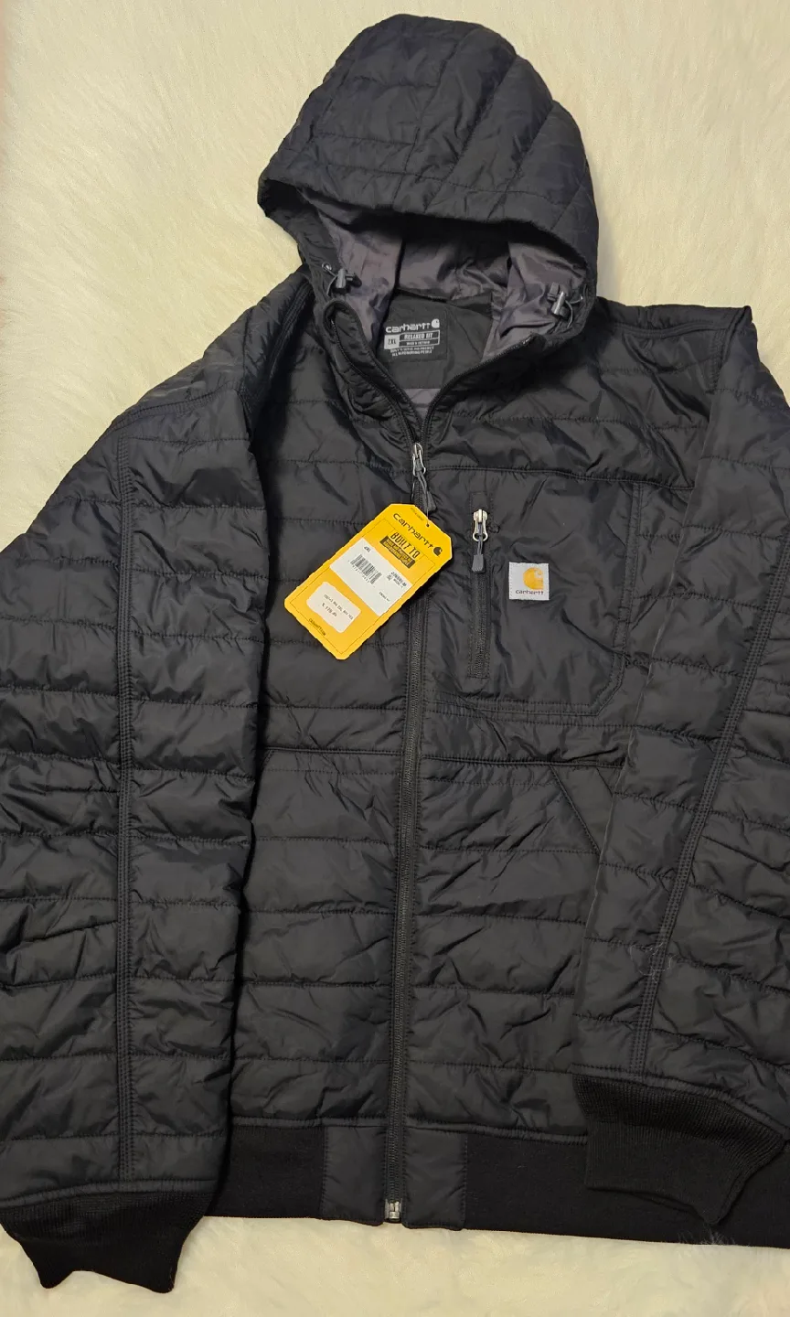 BNWT Carhartt Rain Defender Lightweight Insulated Hooded Jacket image indicator(4)