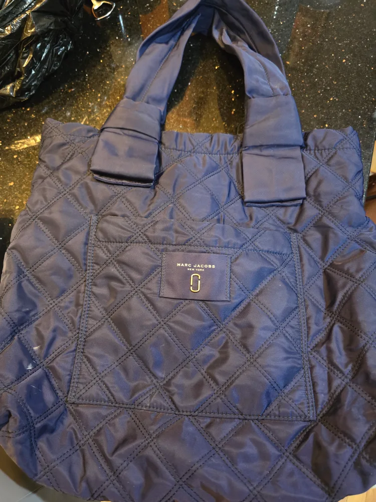 Marc Jacobs Navy Quilted Tote Bag thumbnail