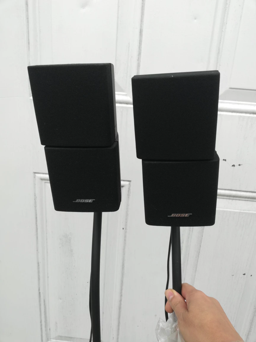Bose Double Cube Speakers on Stands - Black