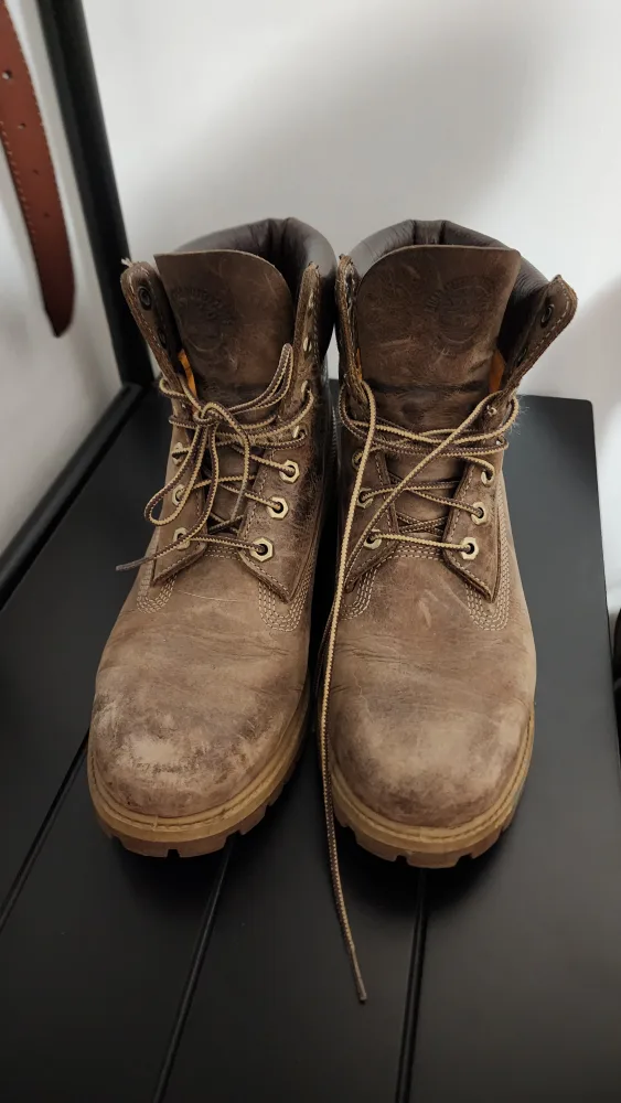 Timberland Brown Leather Boots Size 8.5M image indicator(2)