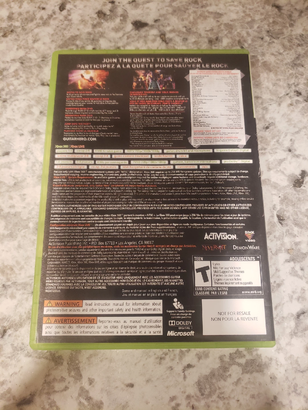 Guitar Hero: Warriors of Rock - Xbox 360 Game - photo 3