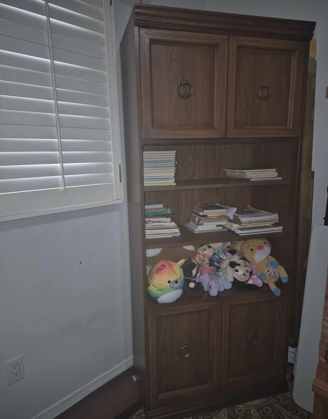 Wooden Bookcase with Storage - photo 2