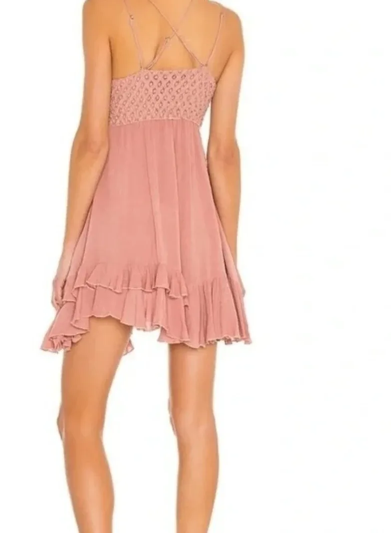 NWT Pink Free People One Adella Slip Sundress Size XS image indicator(4)