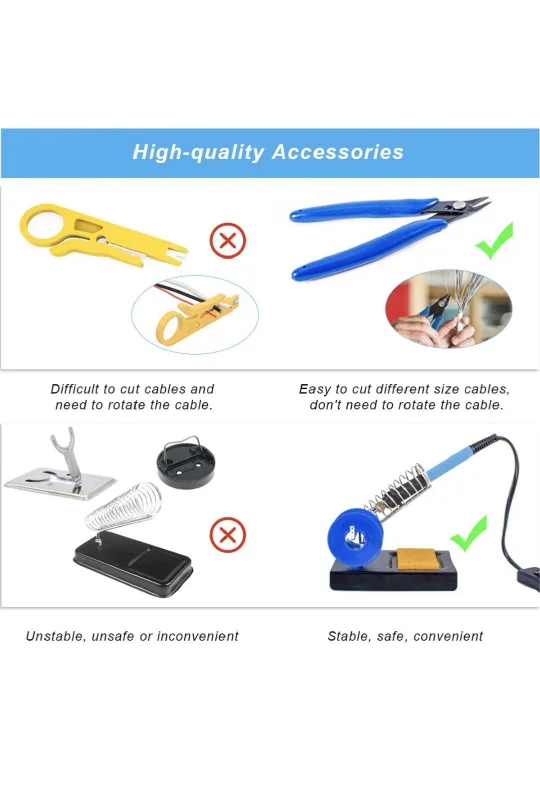 Soldering Iron Kit with Desoldering Pump image indicator(6)