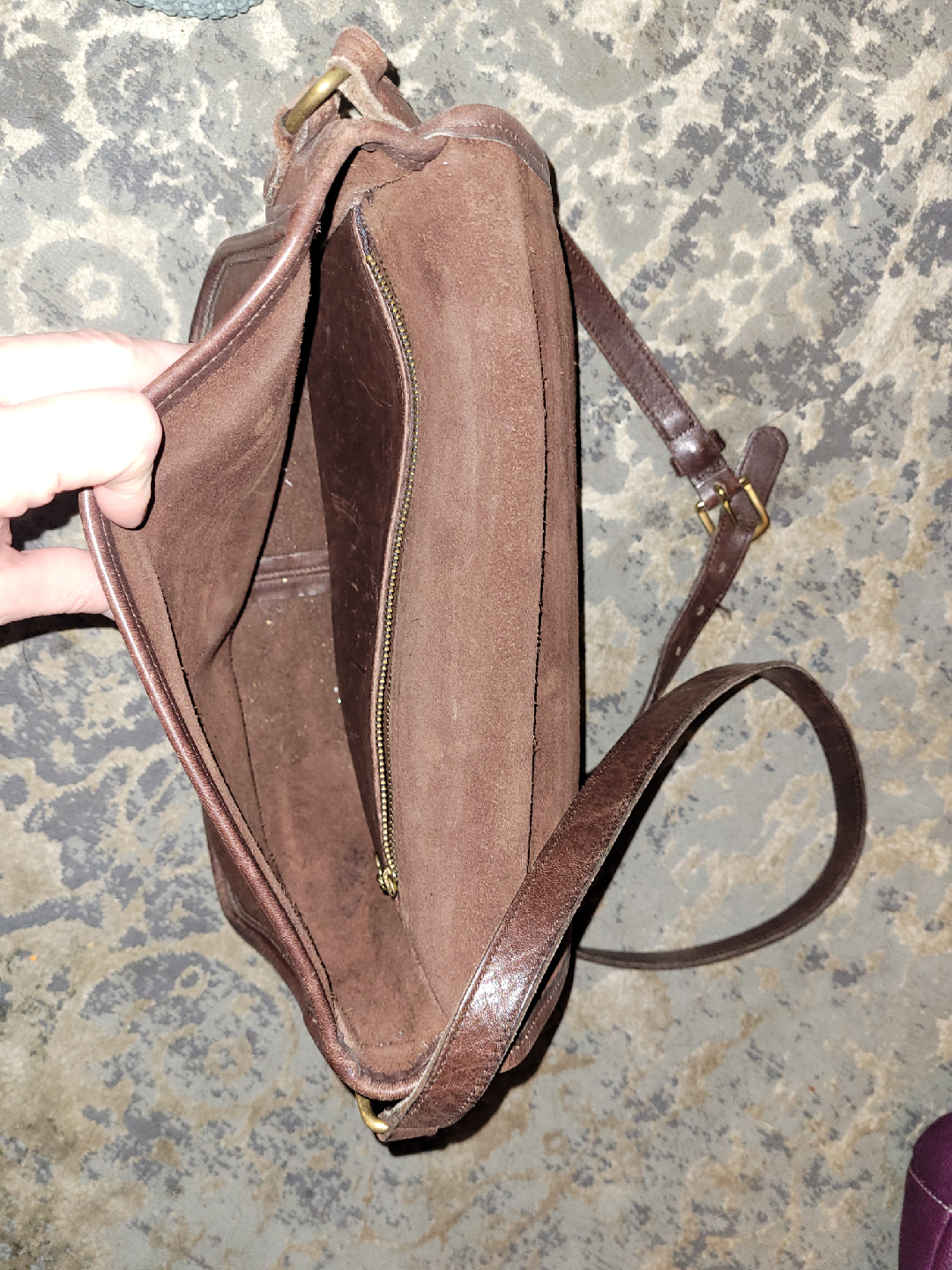 Vintage Coach Brown Leather Crossbody Bag - photo 2