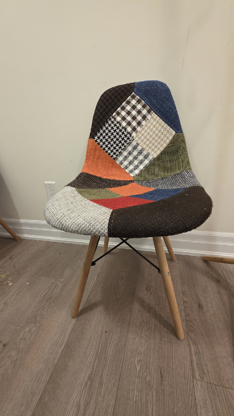 Set of 2 Patchwork Dining Chairs