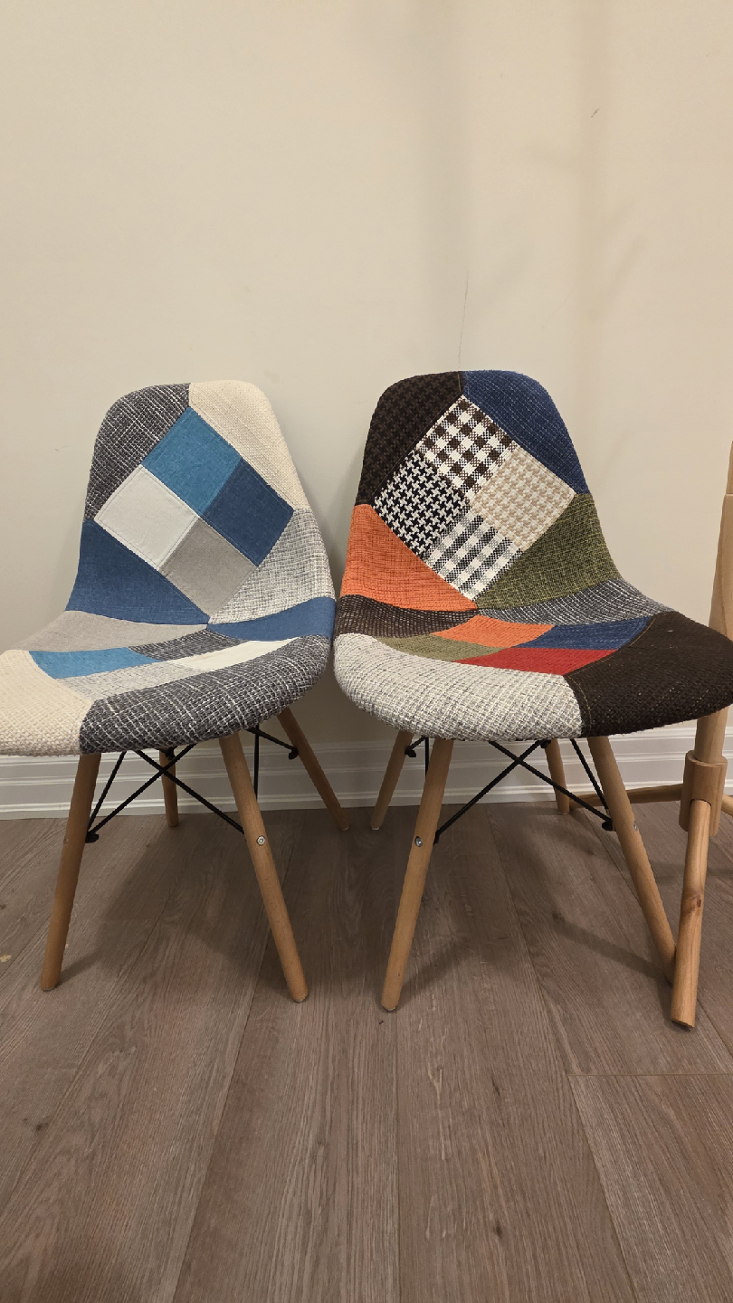 Set of 2 Patchwork Dining Chairs - photo 2