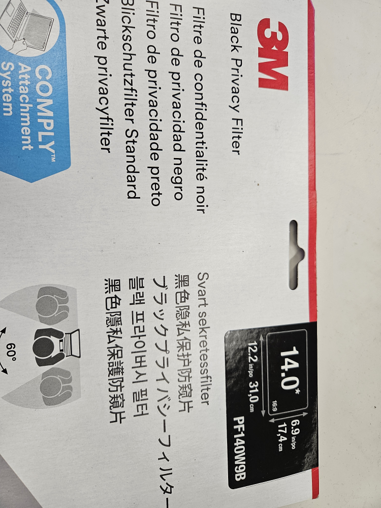 3M Black Privacy Filter 14" PF140W9B - photo 2