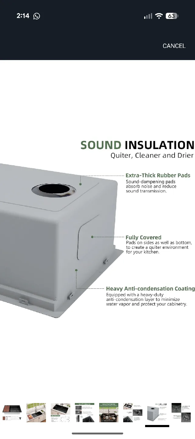 Davivy Kitchen Sink - Deep Single Bowl image indicator(7)