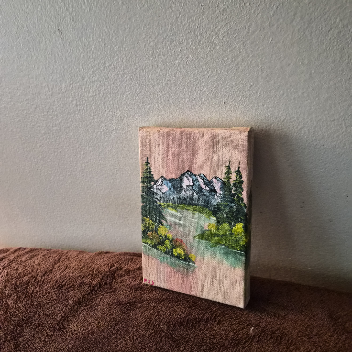 Miniature Mountain Landscape Painting - photo 5
