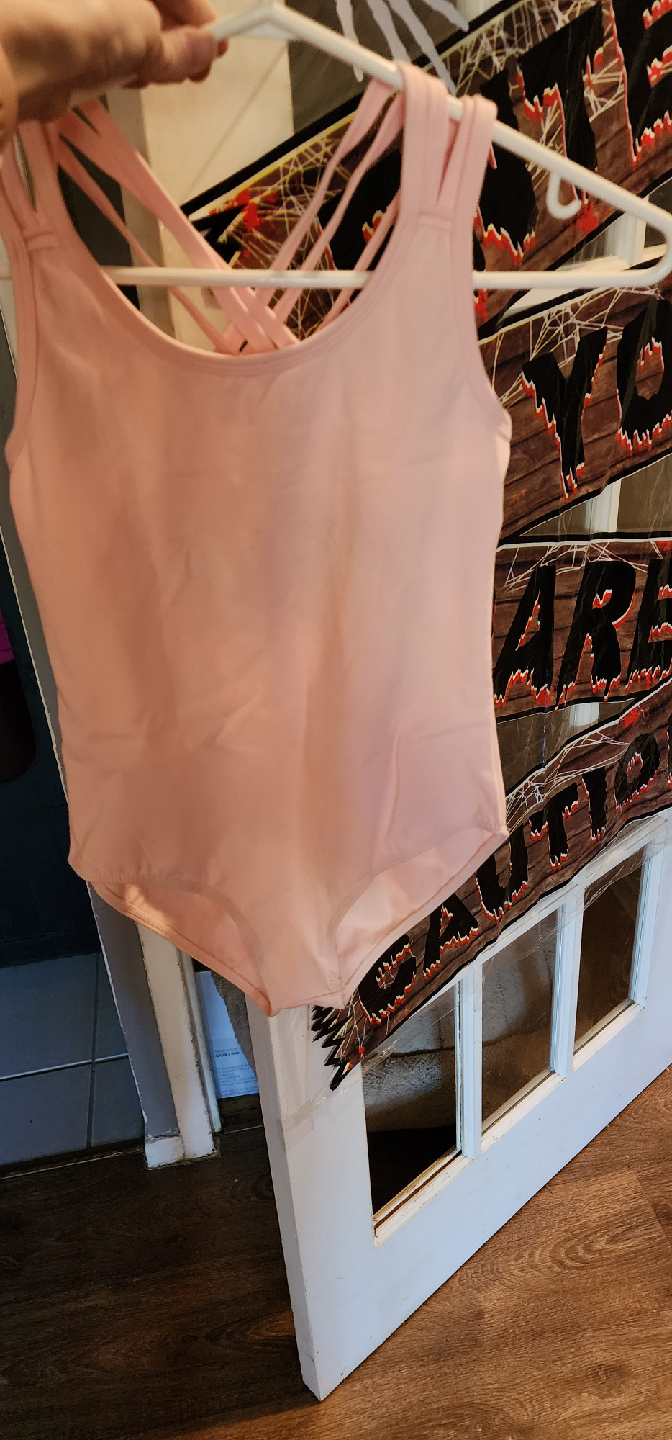 Girls Pink Leotard Size 6-7 Years