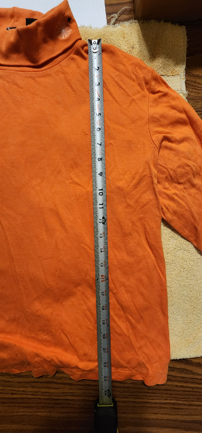 Halloween orange cowl neck long sleeved shirt - size Large - photo 4